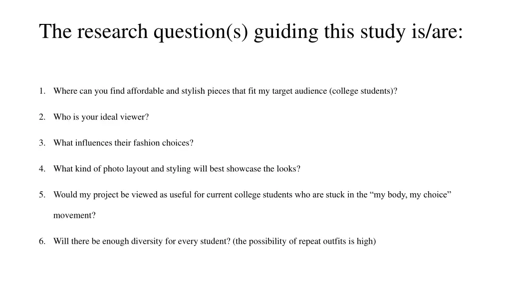 the research question s guiding this study is are