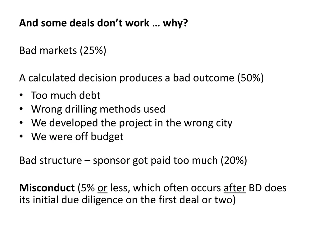 and some deals don t work why