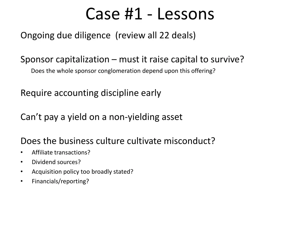 case 1 lessons