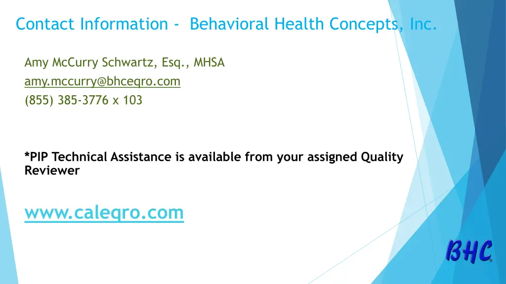 contact information behavioral health concepts inc