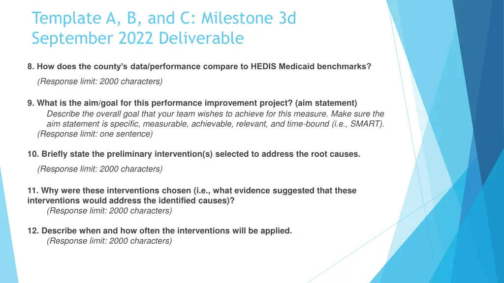 template a b and c milestone 3d september 2022 2