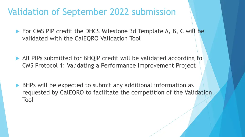 validation of september 2022 submission