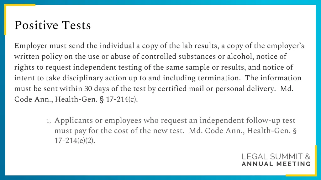 positive tests