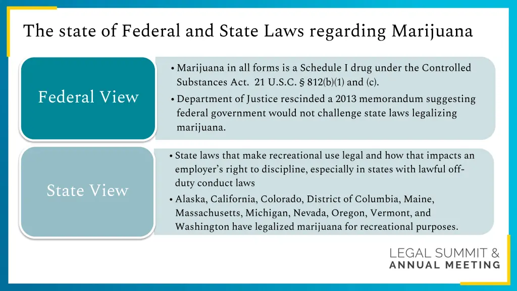 the state of federal and state laws regarding 1