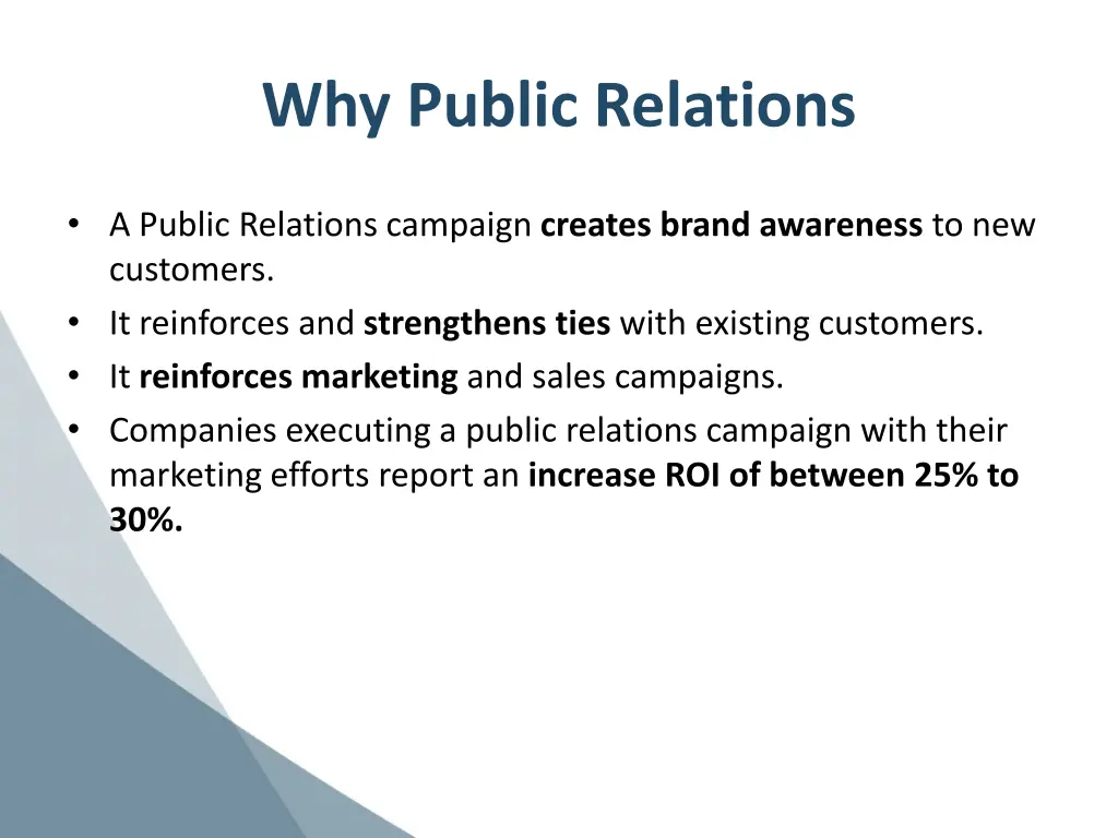 why public relations