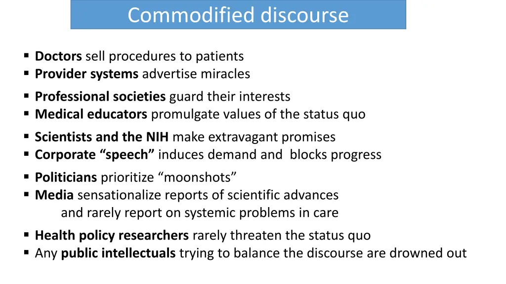 commodified discourse