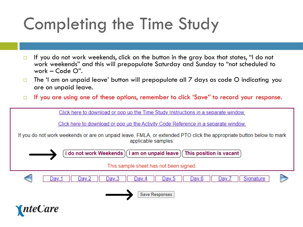 completing the time study 1
