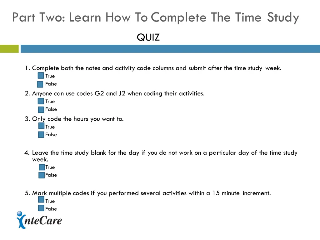 part two learn how to complete the time study