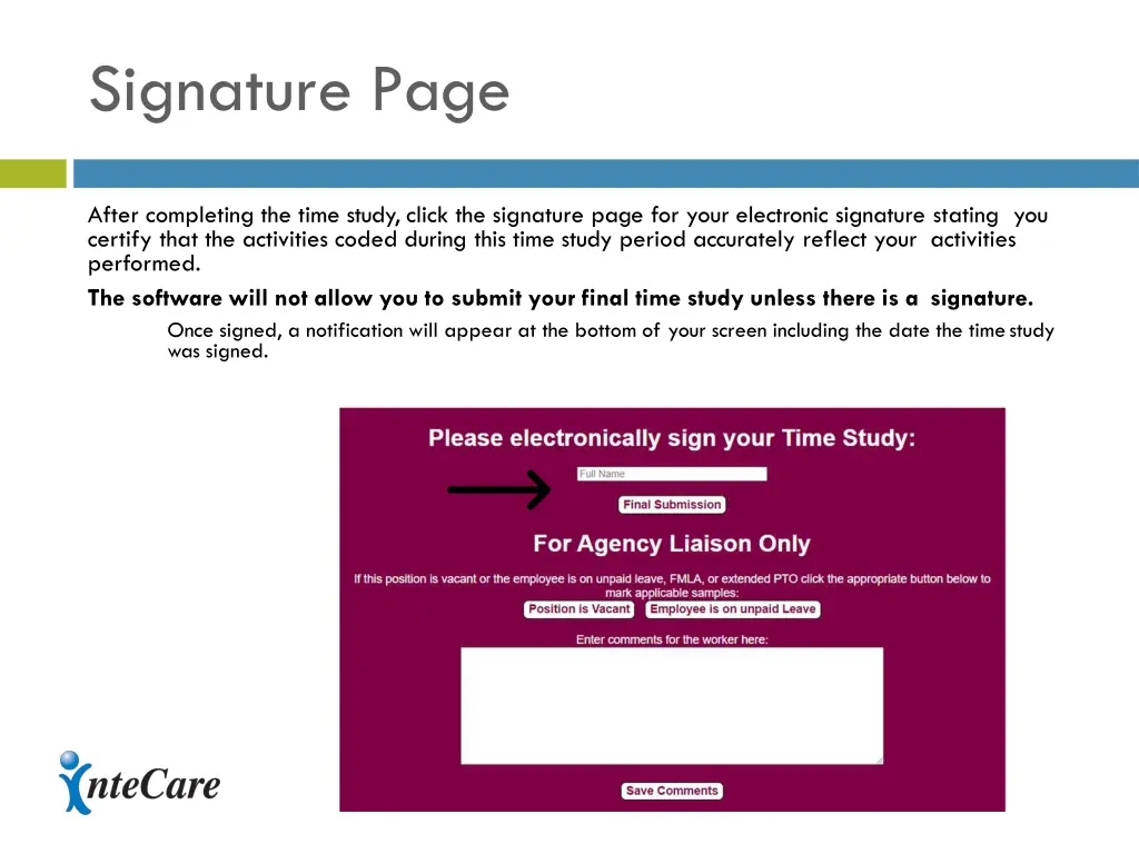 signature page