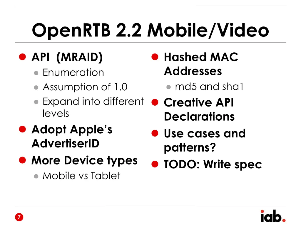 openrtb 2 2 mobile video