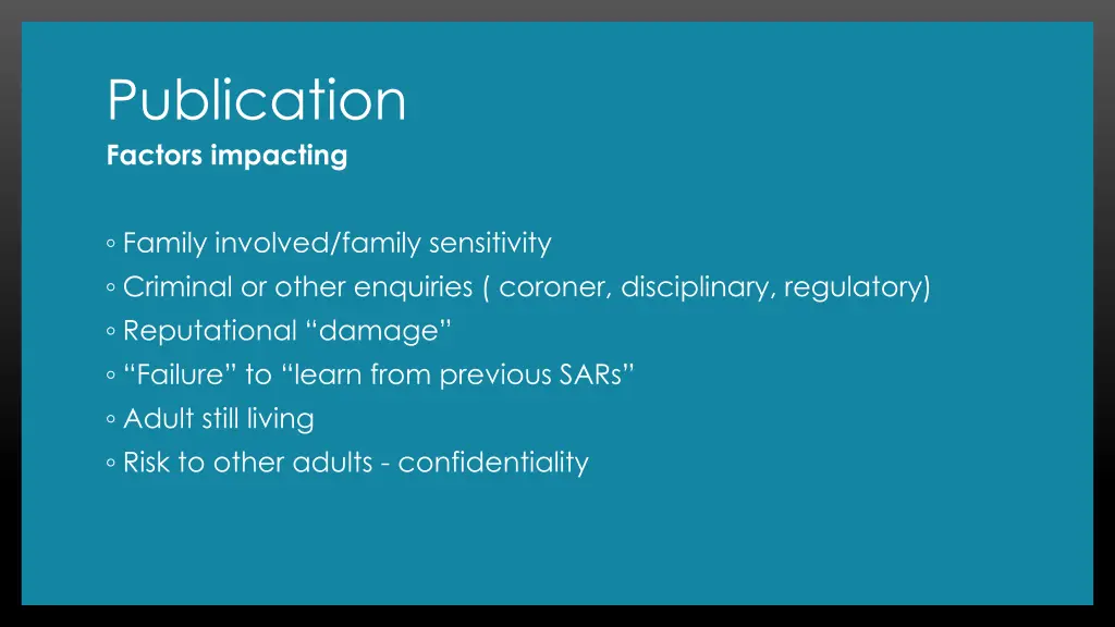 publication factors impacting