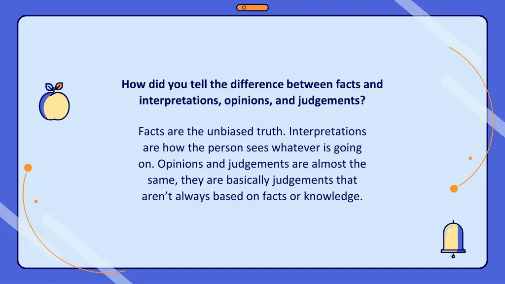 how did you tell the difference between facts