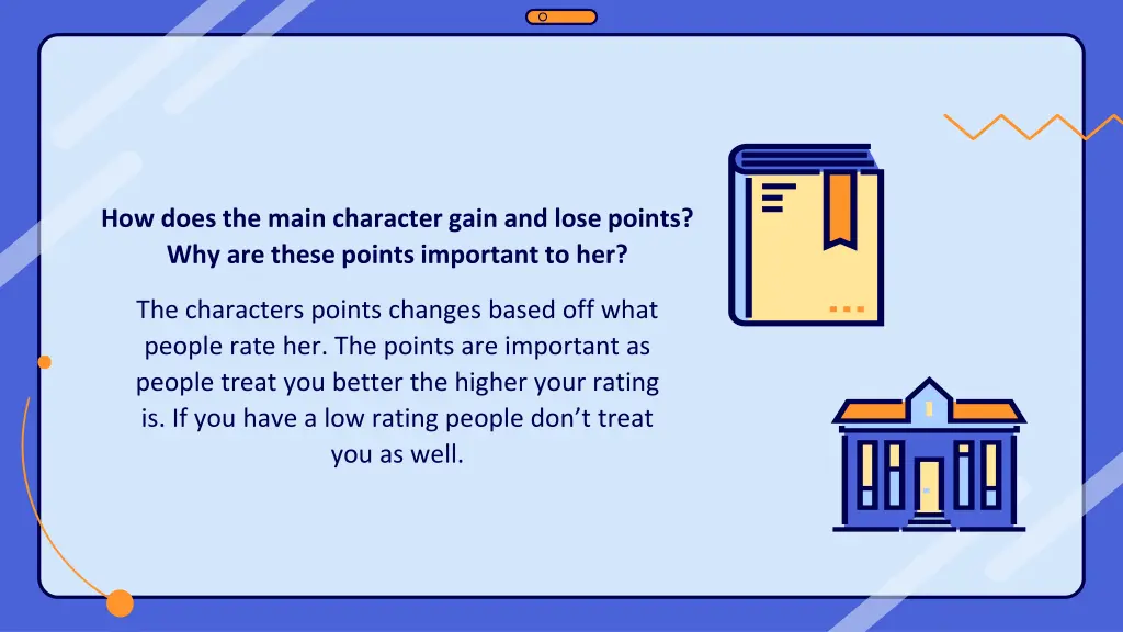 how does the main character gain and lose points