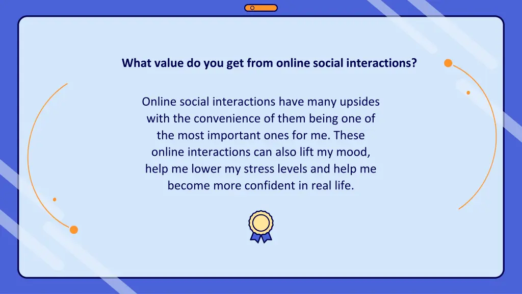 what value do you get from online social
