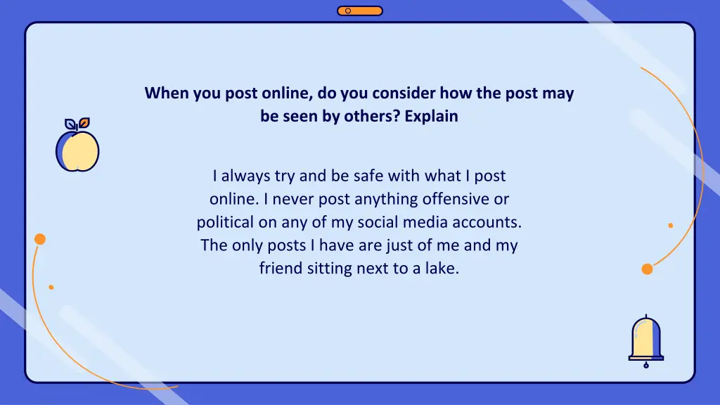 when you post online do you consider how the post
