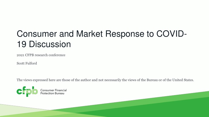 consumer and market response to covid