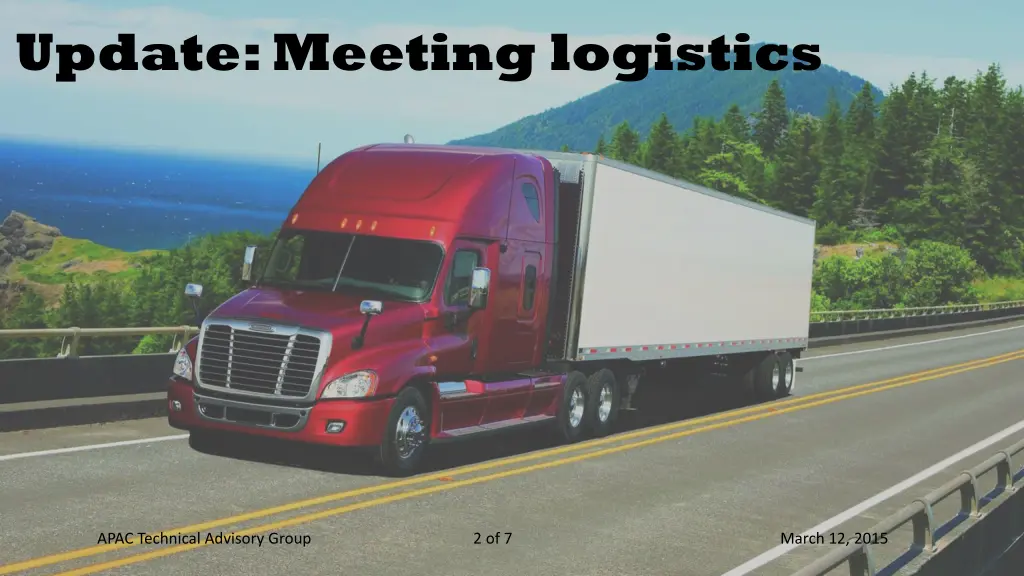 update meeting logistics