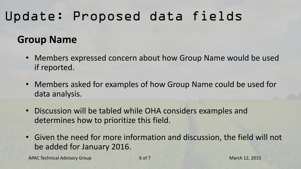 update proposed data fields 2