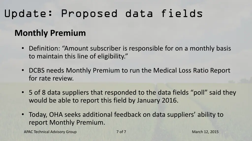 update proposed data fields 3