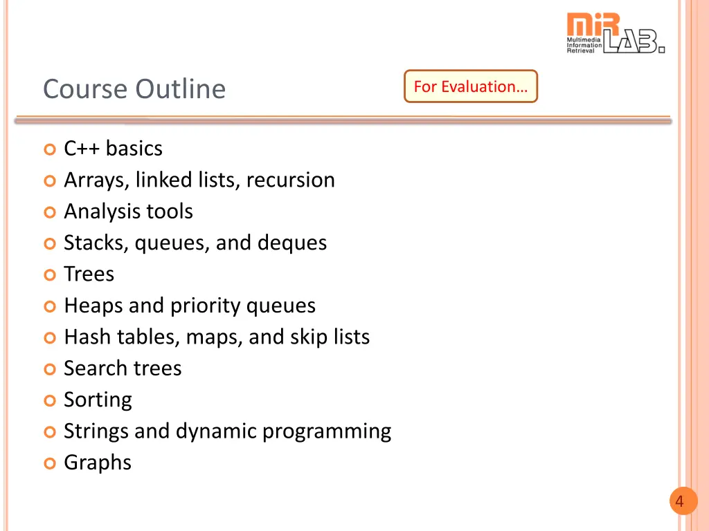 course outline