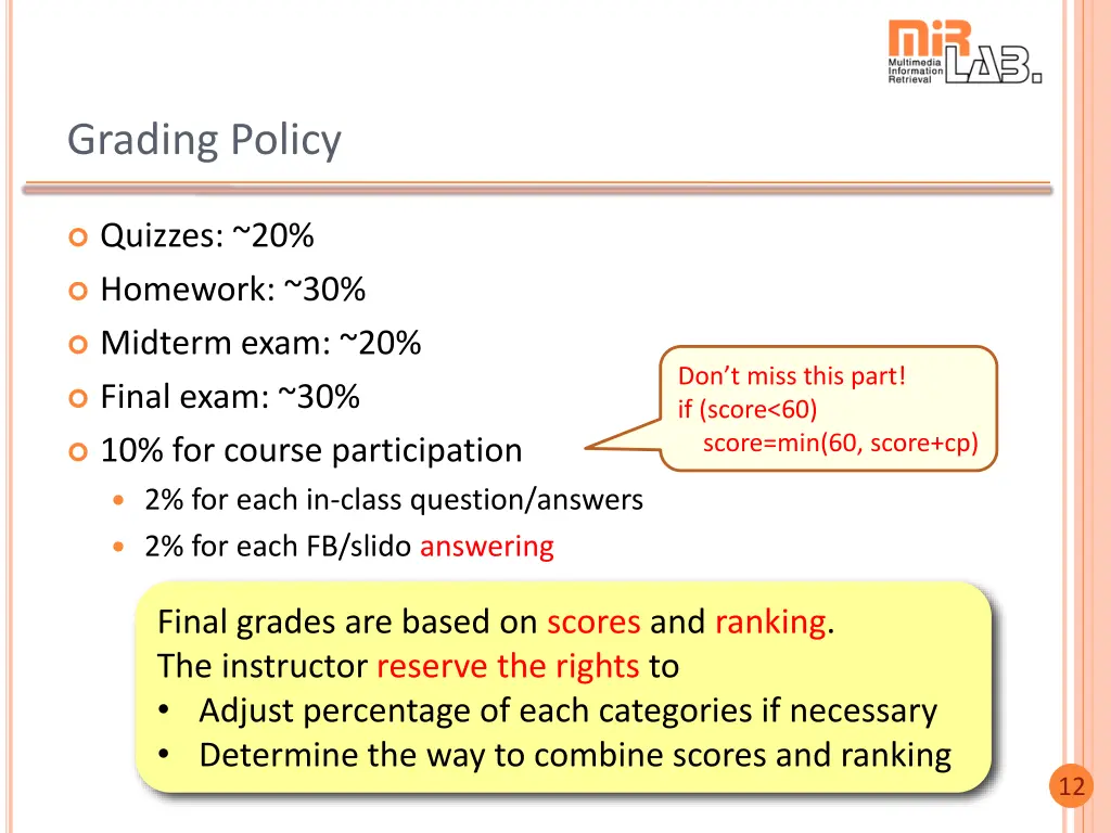 grading policy