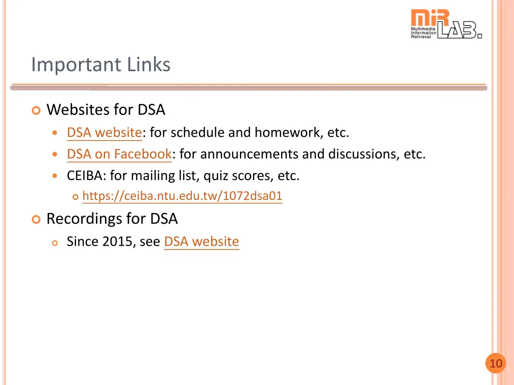 important links