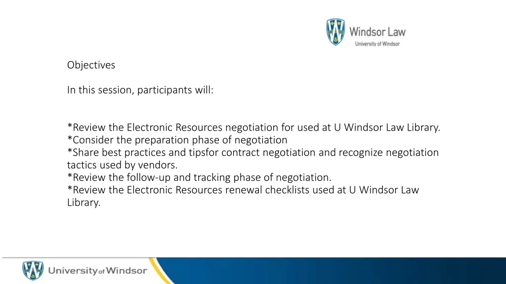objectives