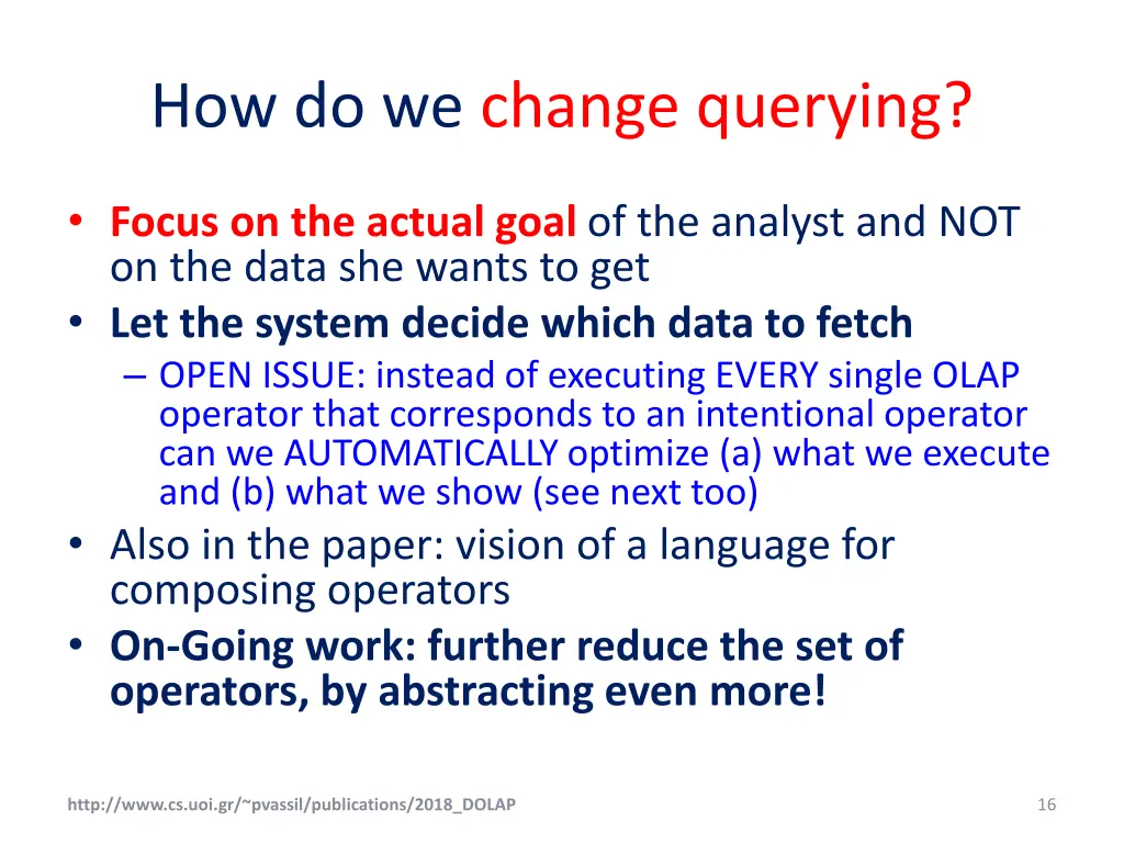 how do we change querying