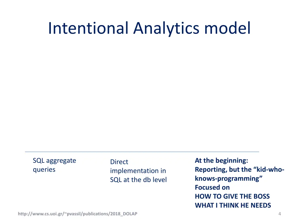 intentional analytics model