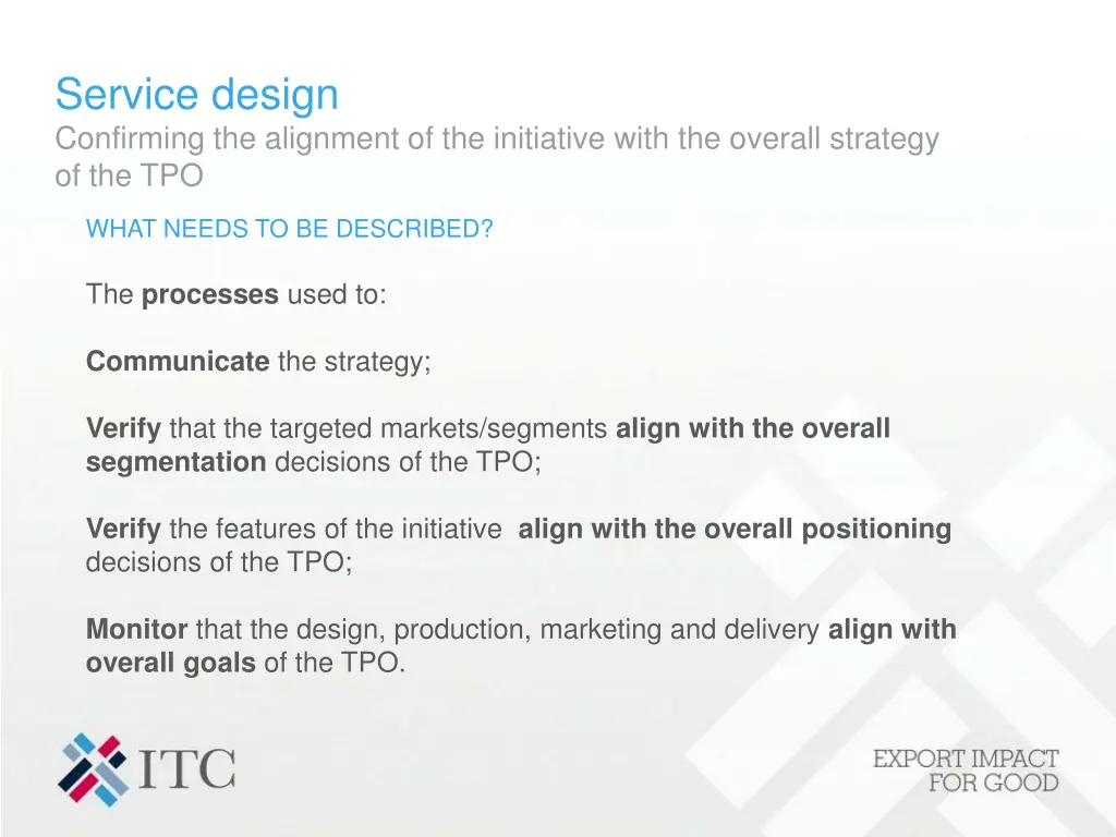 service design confirming the alignment 1