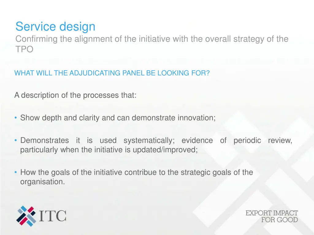 service design confirming the alignment 2