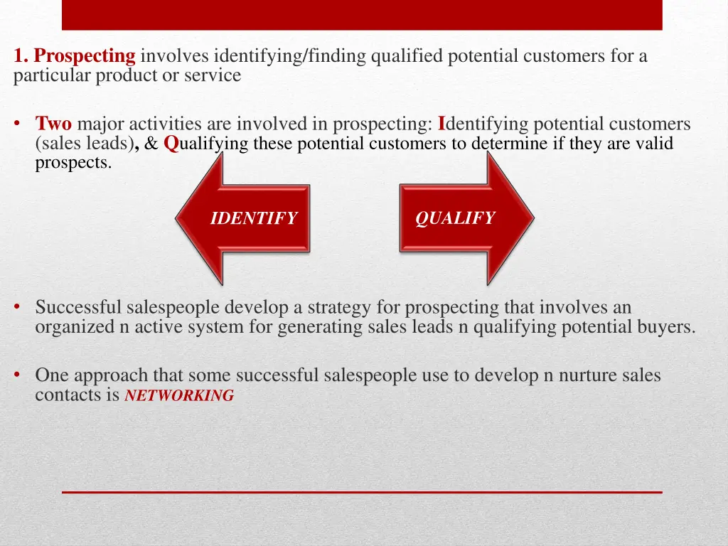 1 prospecting involves identifying finding