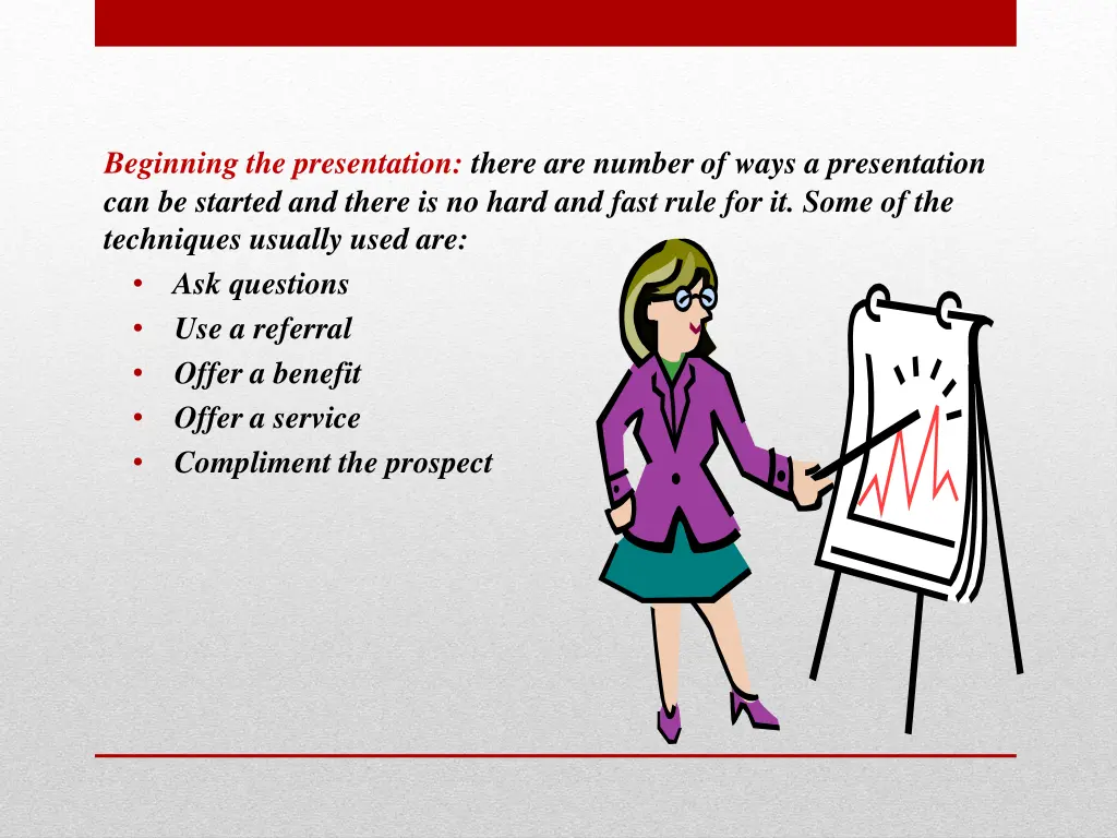 beginning the presentation there are number
