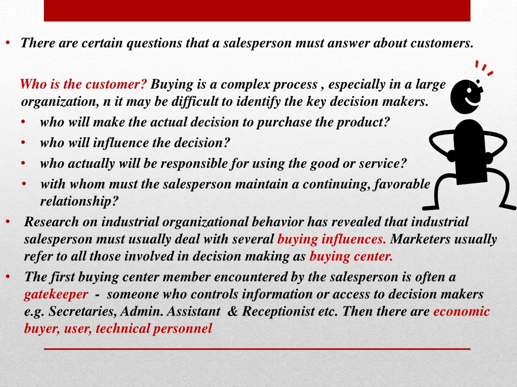 there are certain questions that a salesperson