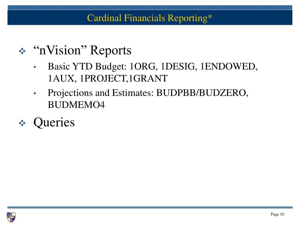 cardinal financials reporting