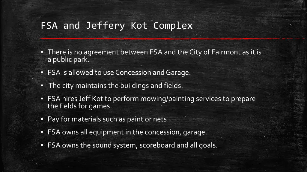 fsa and jeffery kot complex