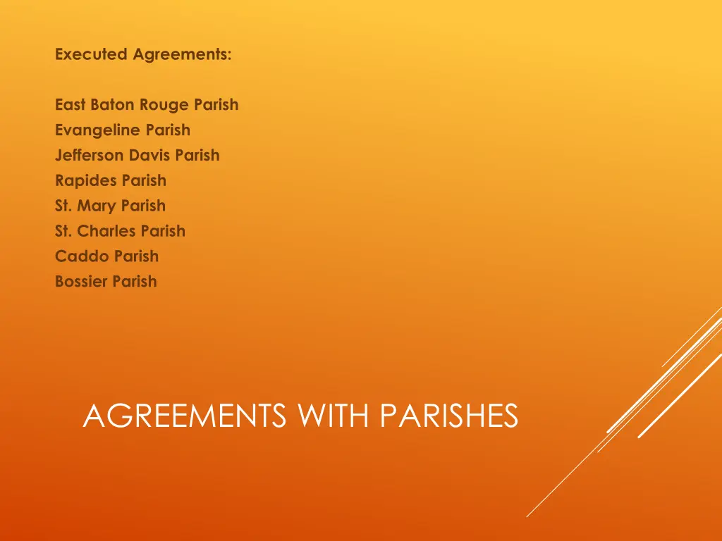 executed agreements