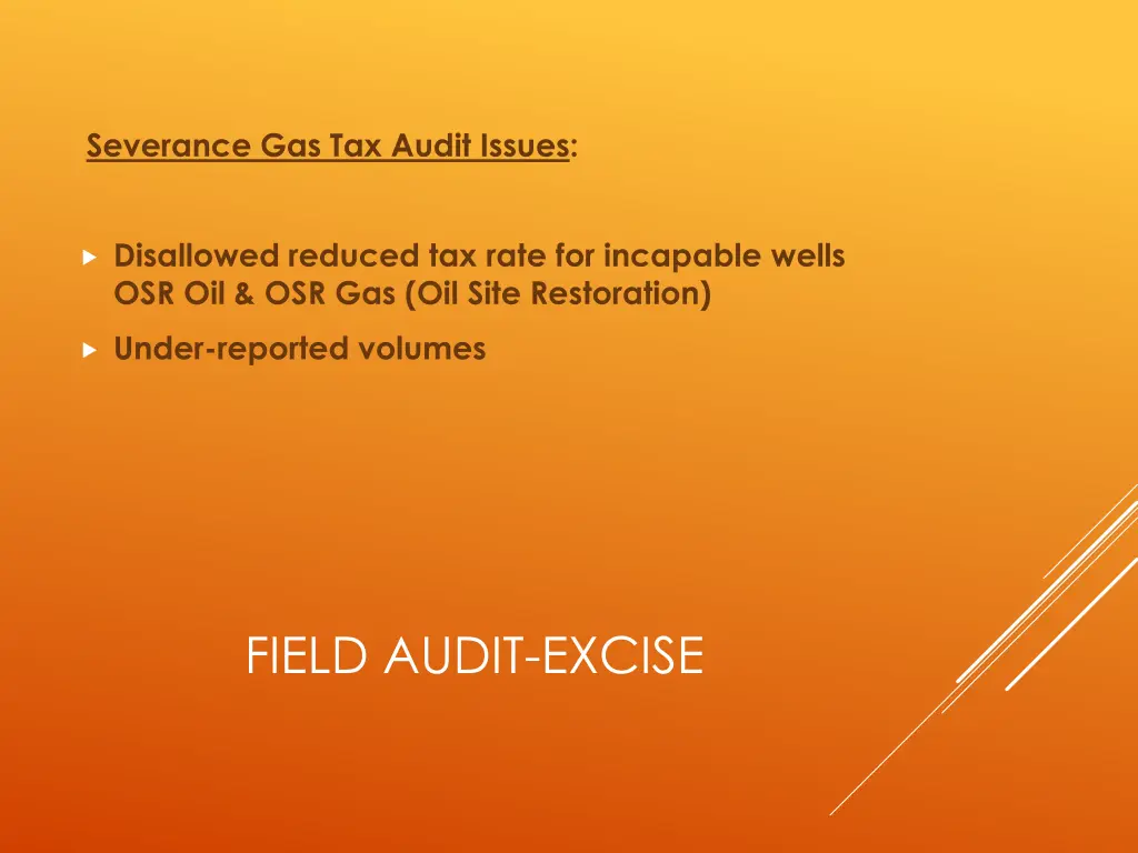 severance gas tax audit issues