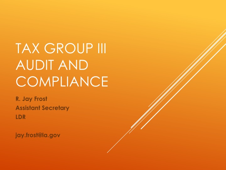 tax group iii audit and compliance
