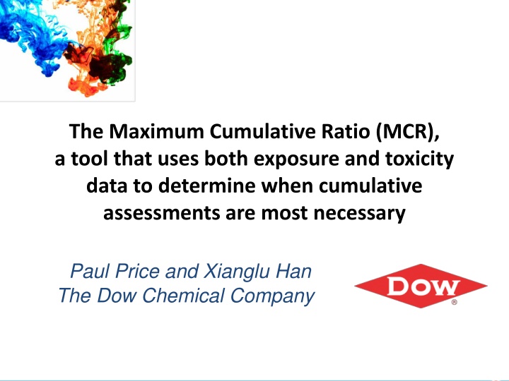 the maximum cumulative ratio mcr a tool that uses