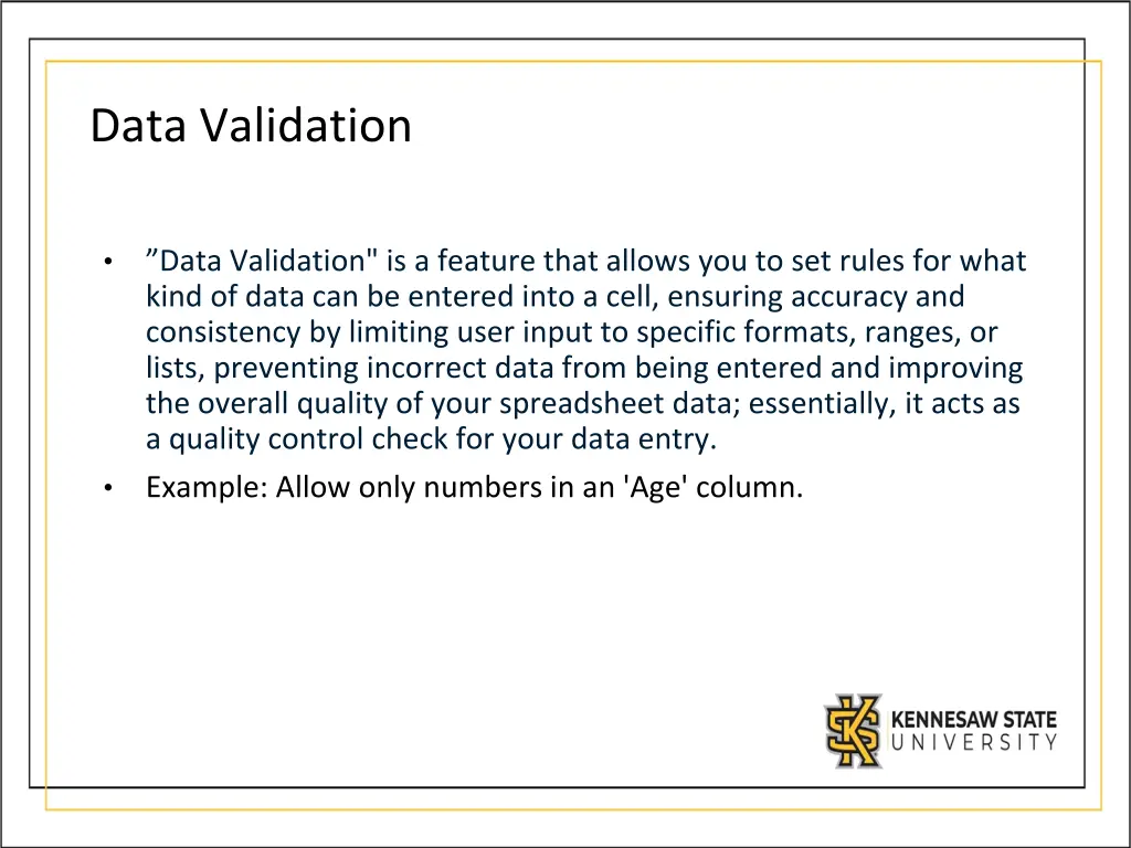 data validation