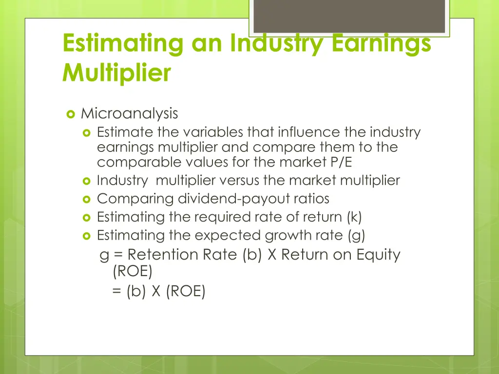 estimating an industry earnings multiplier 1