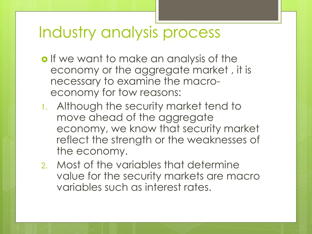 industry analysis process