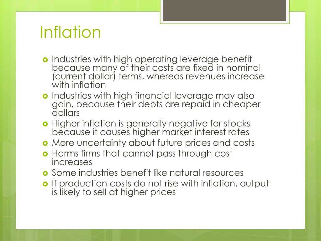 inflation