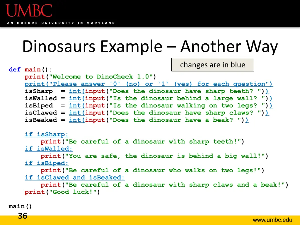 dinosaurs example another way