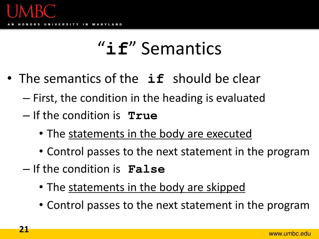 if semantics