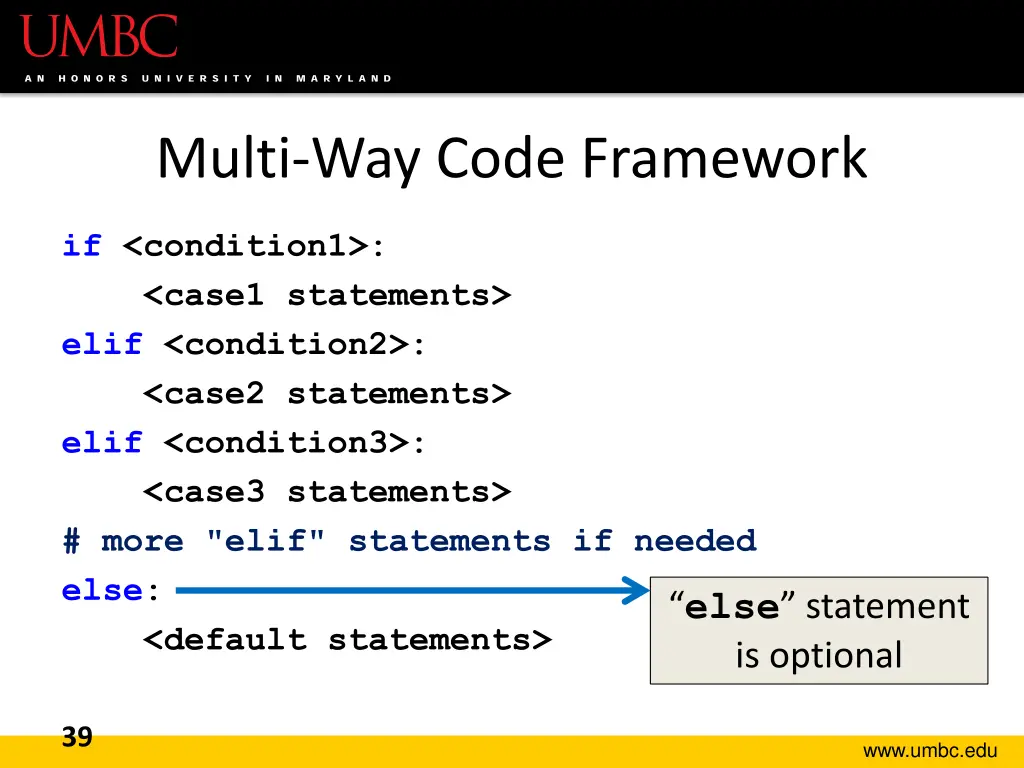 multi way code framework