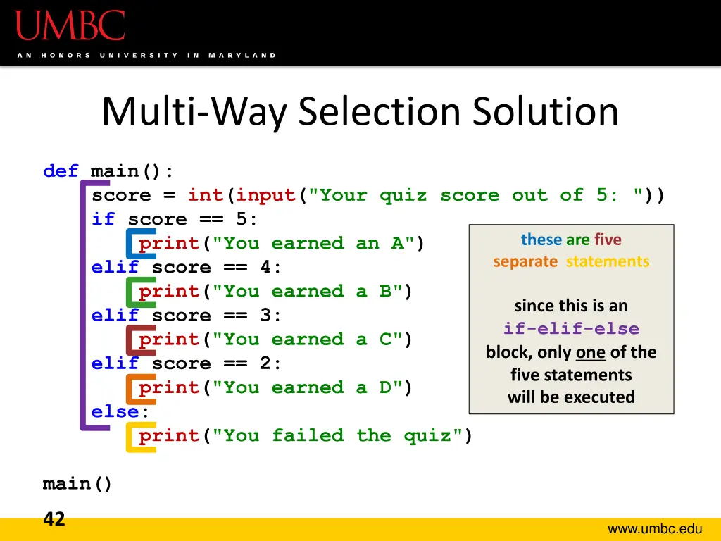 multi way selection solution 1