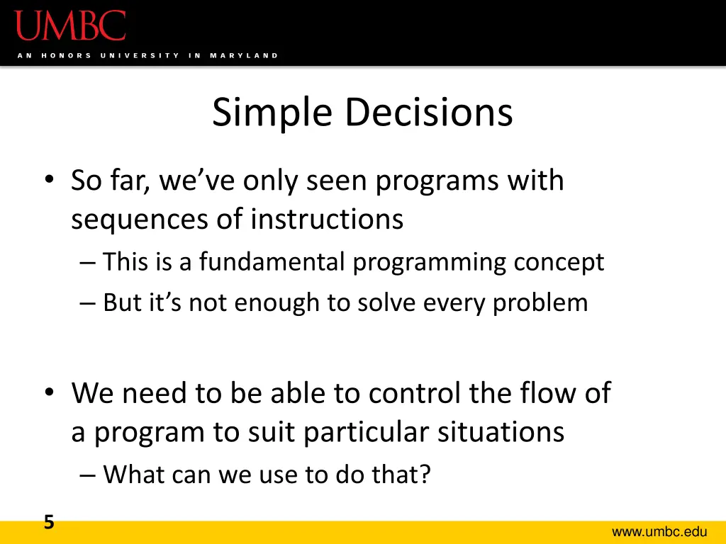 simple decisions
