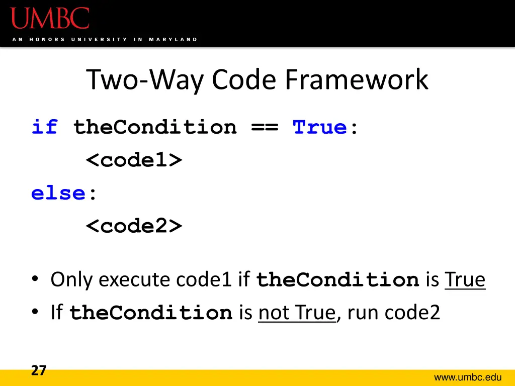 two way code framework